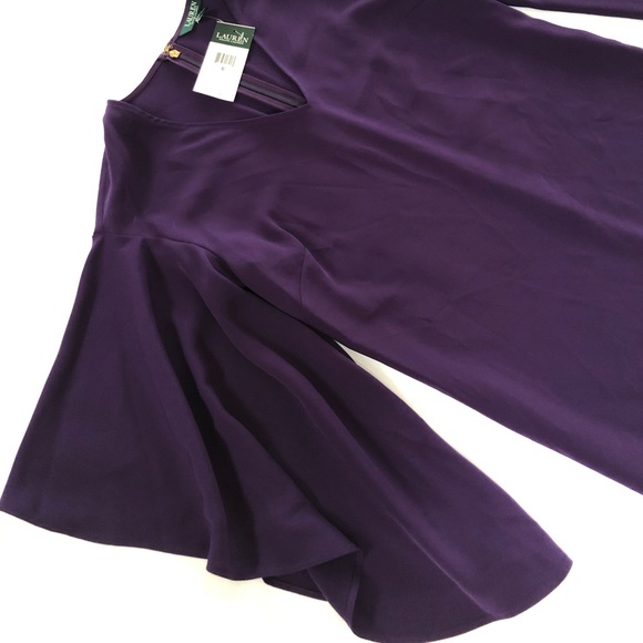 Lauren Ralph Lauren Arieana Crepe Cocktail Dress - Picture 7 of 8